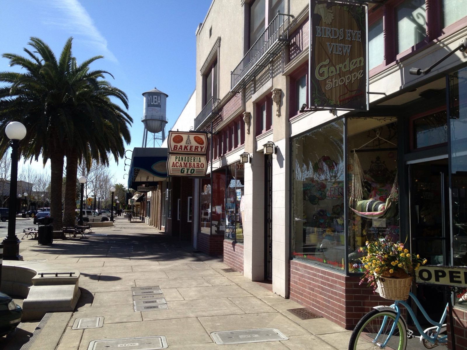 Storefronts in downtown Yuba City